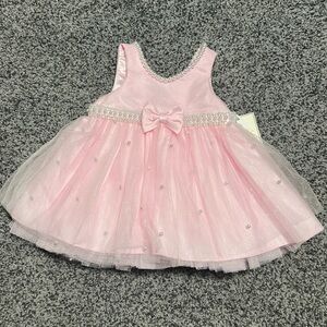 Coutre Princess Baby Girl Pink Pearled Dress 9 Months NWT